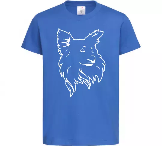 Детская футболка Puppy portrait Ярко-синий фото