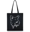 Эко-сумка Puppy portrait Черный фото