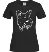 Женская футболка Puppy portrait Черный фото