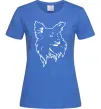 Женская футболка Puppy portrait Ярко-синий фото