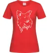 Женская футболка Puppy portrait Красный фото