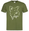 Чоловіча футболка Puppy portrait Оливковий Чоловіча футболка Puppy portrait Оливковий фото