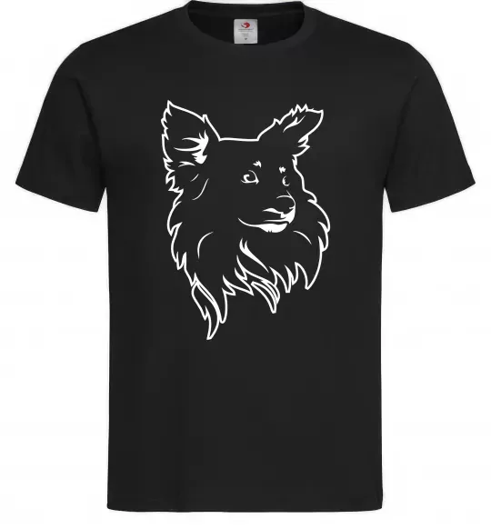 Чоловіча футболка Puppy portrait Чорний фото