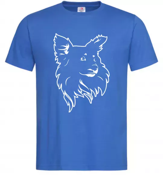 Чоловіча футболка Puppy portrait Яскраво-синій фото