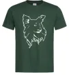 Чоловіча футболка Puppy portrait Темно-зелений Чоловіча футболка Puppy portrait Темно-зелений фото