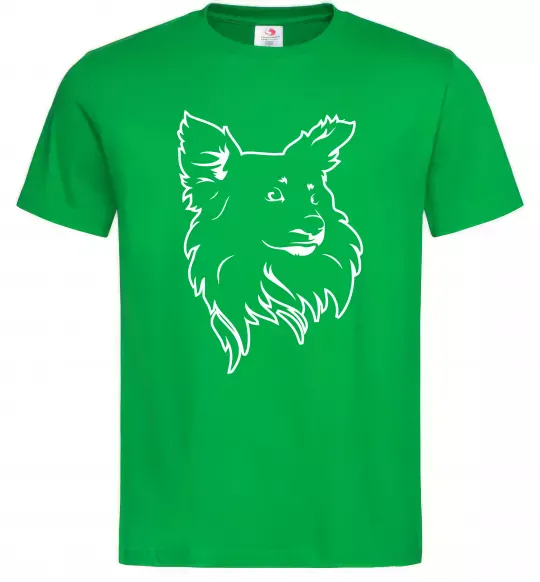 Чоловіча футболка Puppy portrait Зелений фото