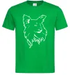 Чоловіча футболка Puppy portrait Зелений Чоловіча футболка Puppy portrait Зелений фото