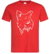 Чоловіча футболка Puppy portrait Червоний Чоловіча футболка Puppy portrait Червоний фото