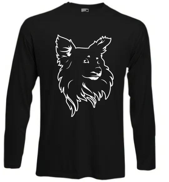 Лонгслів Puppy portrait Чорний фото