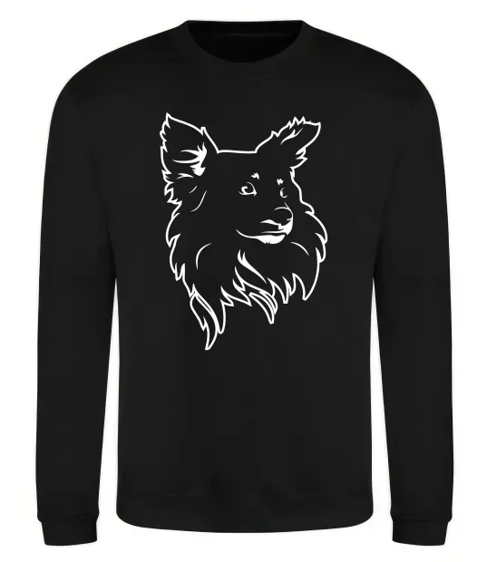 Світшот Puppy portrait Чорний фото