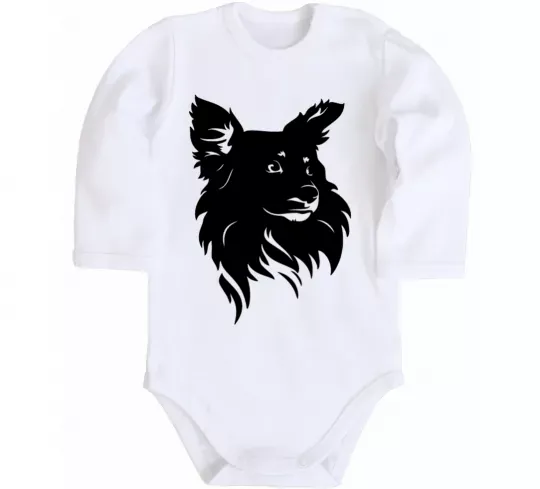 Дитячий бодік Puppy portrait Білий фото