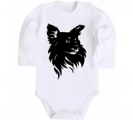 Детский боди Puppy portrait Белый фото