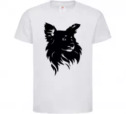 Детская футболка Puppy portrait Белый фото