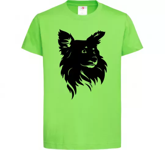 Детская футболка Puppy portrait Лаймовый фото