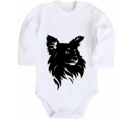 Дитячий бодік Puppy portrait Білий фото