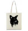 Эко-сумка Puppy portrait Бежевый фото
