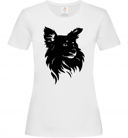 Женская футболка Puppy portrait Белый фото