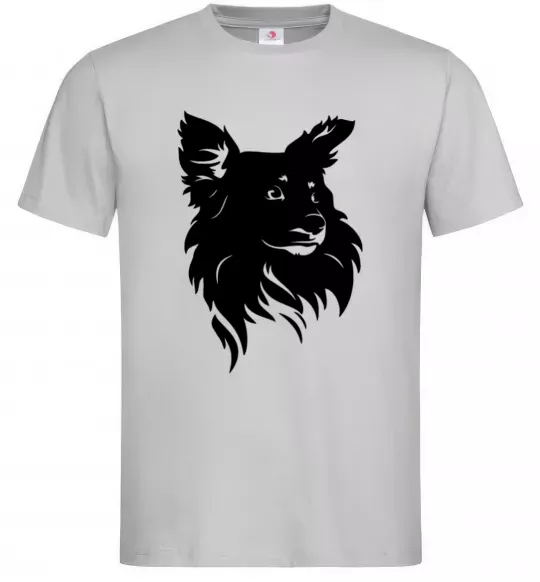 Чоловіча футболка Puppy portrait Сірий фото