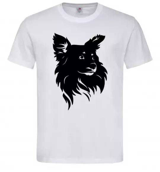 Чоловіча футболка Puppy portrait Білий фото