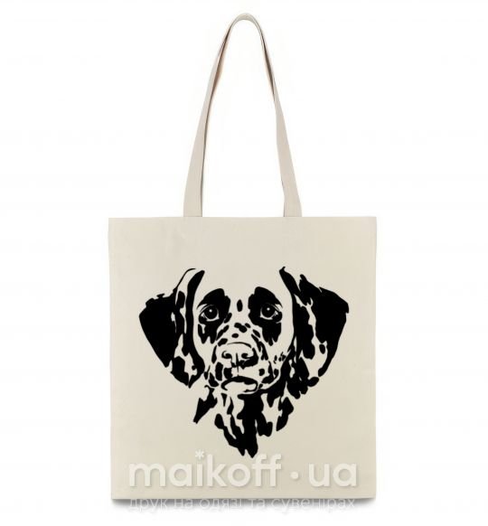 Еко-сумка Dalmatian dog Бежевий фото
