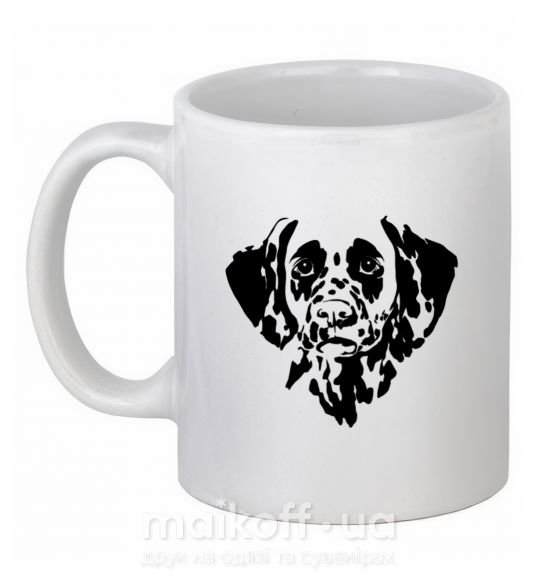Чашка керамическая Dalmatian dog Белый фото