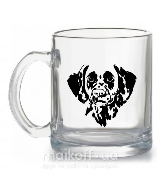 Чашка стеклянная Dalmatian dog Прозрачный фото