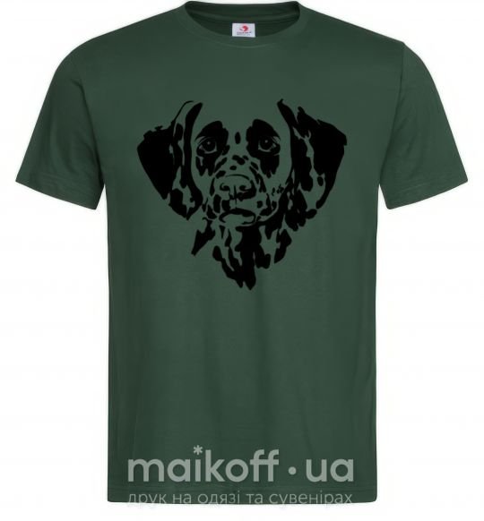 Мужская футболка Dalmatian dog Темно-зеленый фото