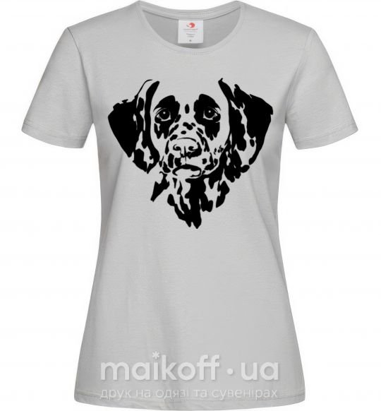 Женская футболка Dalmatian dog Серый фото