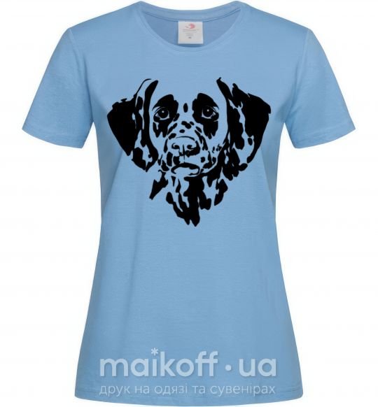 Женская футболка Dalmatian dog Голубой фото