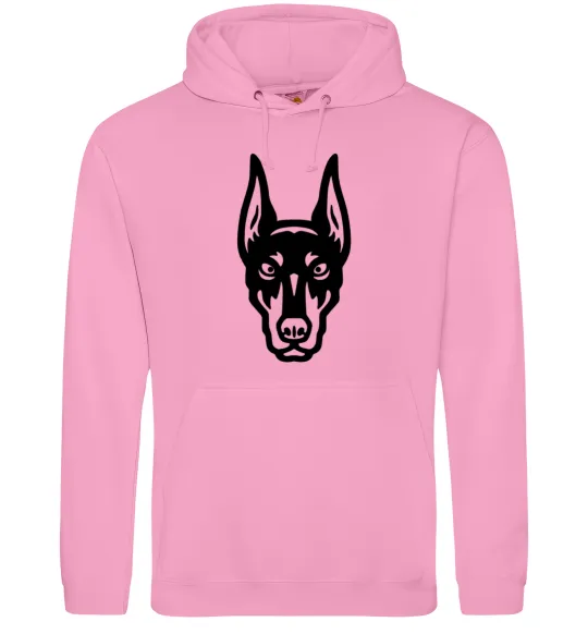 Жіноча толстовка (худі) Doberman Head Рожевий фото