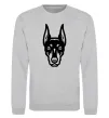 Свитшот Doberman Head Серый меланж фото