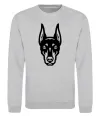 Свитшот Doberman Head Серый меланж фото