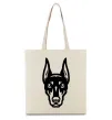 Еко-сумка Doberman Head Бежевий Еко-сумка Doberman Head Бежевий фото