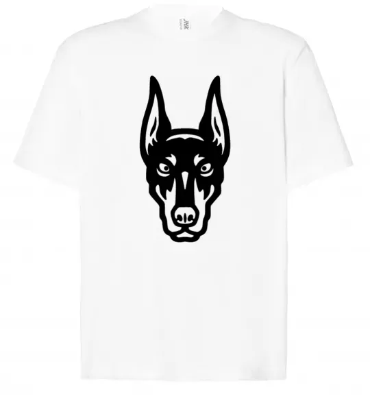 Футболка Оверсайз Doberman Head Белый фото