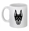 Чашка керамическая Doberman Head Белый Чашка керамическая Doberman Head Белый фото