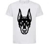Дитяча футболка Doberman Head Білий фото