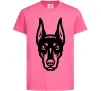 Дитяча футболка Doberman Head Яскраво-рожевий фото