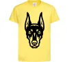 Дитяча футболка Doberman Head Лимонний фото