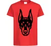 Дитяча футболка Doberman Head Червоний фото
