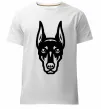 Чоловіча преміум футболка Doberman Head Білий Чоловіча преміум футболка Doberman Head Білий фото