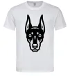 Мужская футболка Doberman Head Белый фото