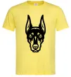 Мужская футболка Doberman Head Лимонный фото