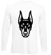 Лонгслив Doberman Head Белый фото