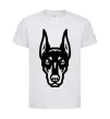 Детская футболка Doberman Head Белый фото