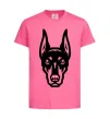 Детская футболка Doberman Head Ярко-розовый фото