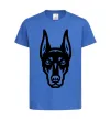 Детская футболка Doberman Head Ярко-синий фото