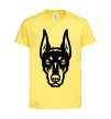 Детская футболка Doberman Head Лимонный фото
