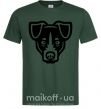 Чоловіча футболка Terrier Head Темно-зелений фото