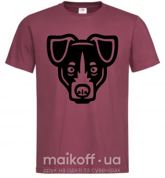 Мужская футболка Terrier Head Бордовый фото