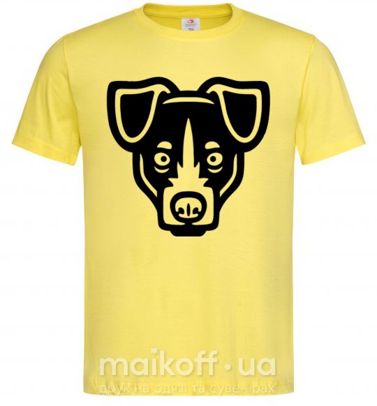 Чоловіча футболка Terrier Head Лимонний фото